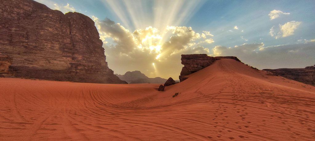 Atardecer en el desierto de Jordania