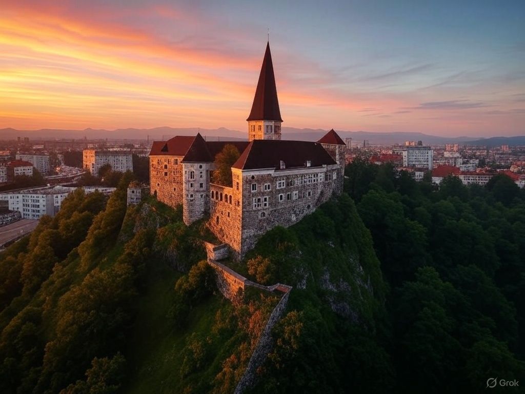 Castillo de Liubliana en la ruta de 5 días por Eslovenia